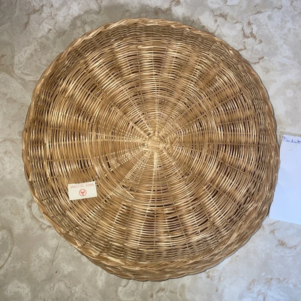 Set‎ Of Four Vintage Rattan Reed Wicker Plate Holders